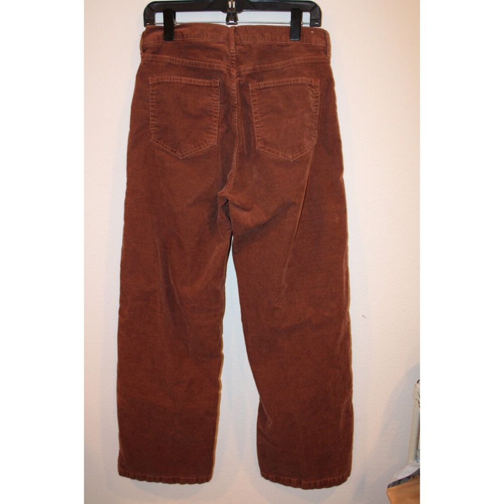 Gap High Rise Corduroy Stride Wide-Leg Pants brown button fly size 30/10 - Picture 5 of 11